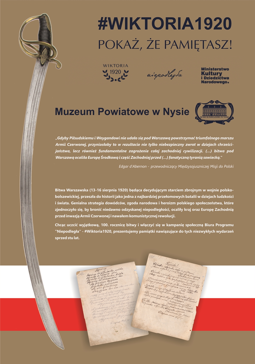 plakat Muzeum Powiatowego w Nysie zapraszający na wystawę
