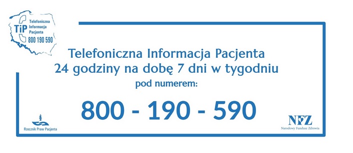 TELEFONICZNA INFORMACJA PACJENTA 800 190 590